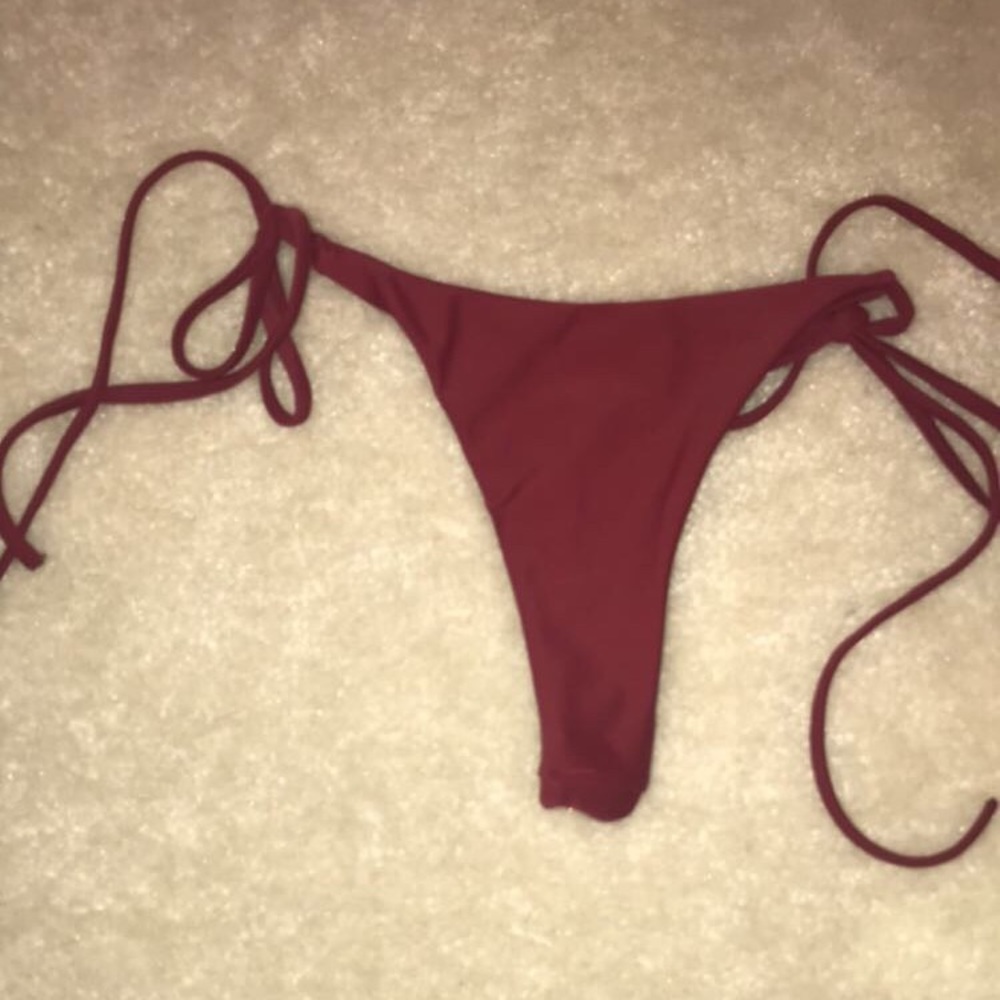 high rise thong bikini bottoms